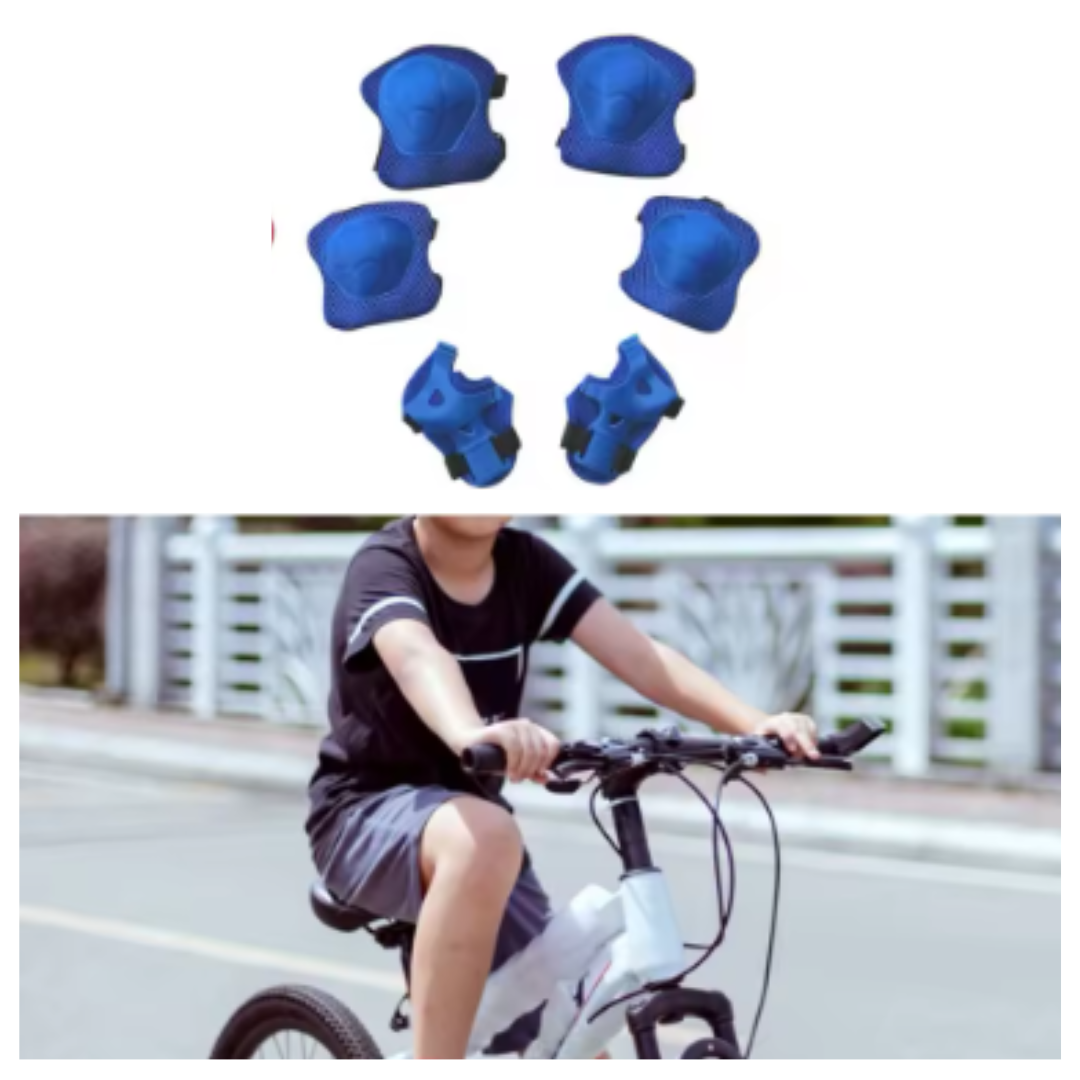 Kit Protección Rodilleras Ciclismo Azul