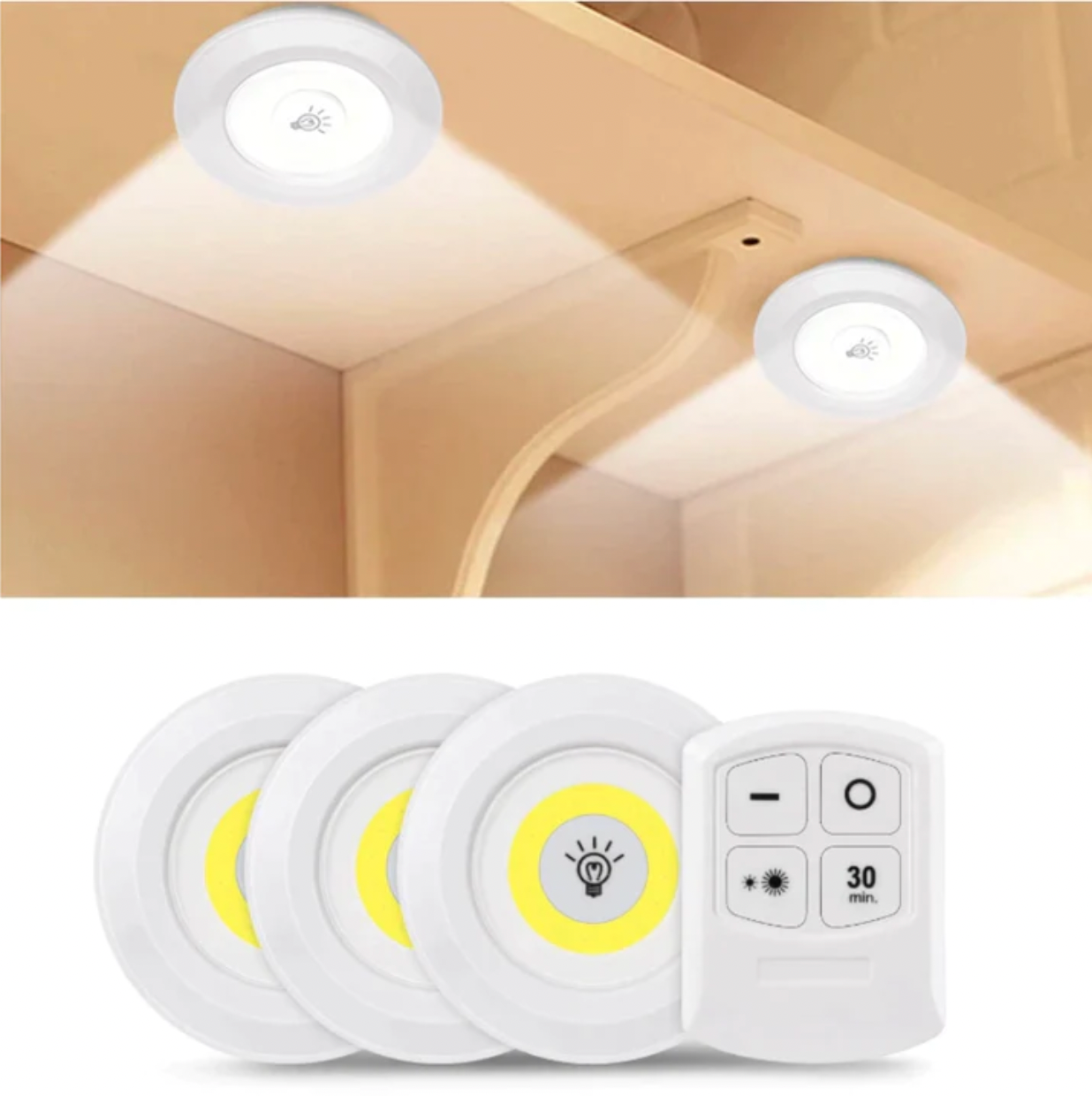 Set Lampara de emergencia con control