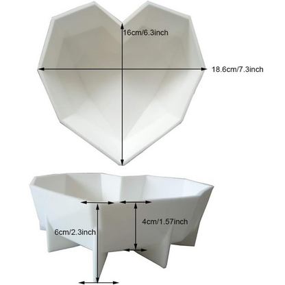 Molde de Silicona De Corazón 3D